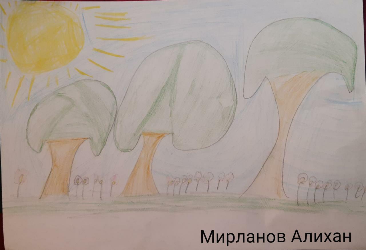 В рамках  празднования 30 летия Независимости РК среди учащихся 1-4 классов прошел конкурс рисунков «Давайте беречь природу»