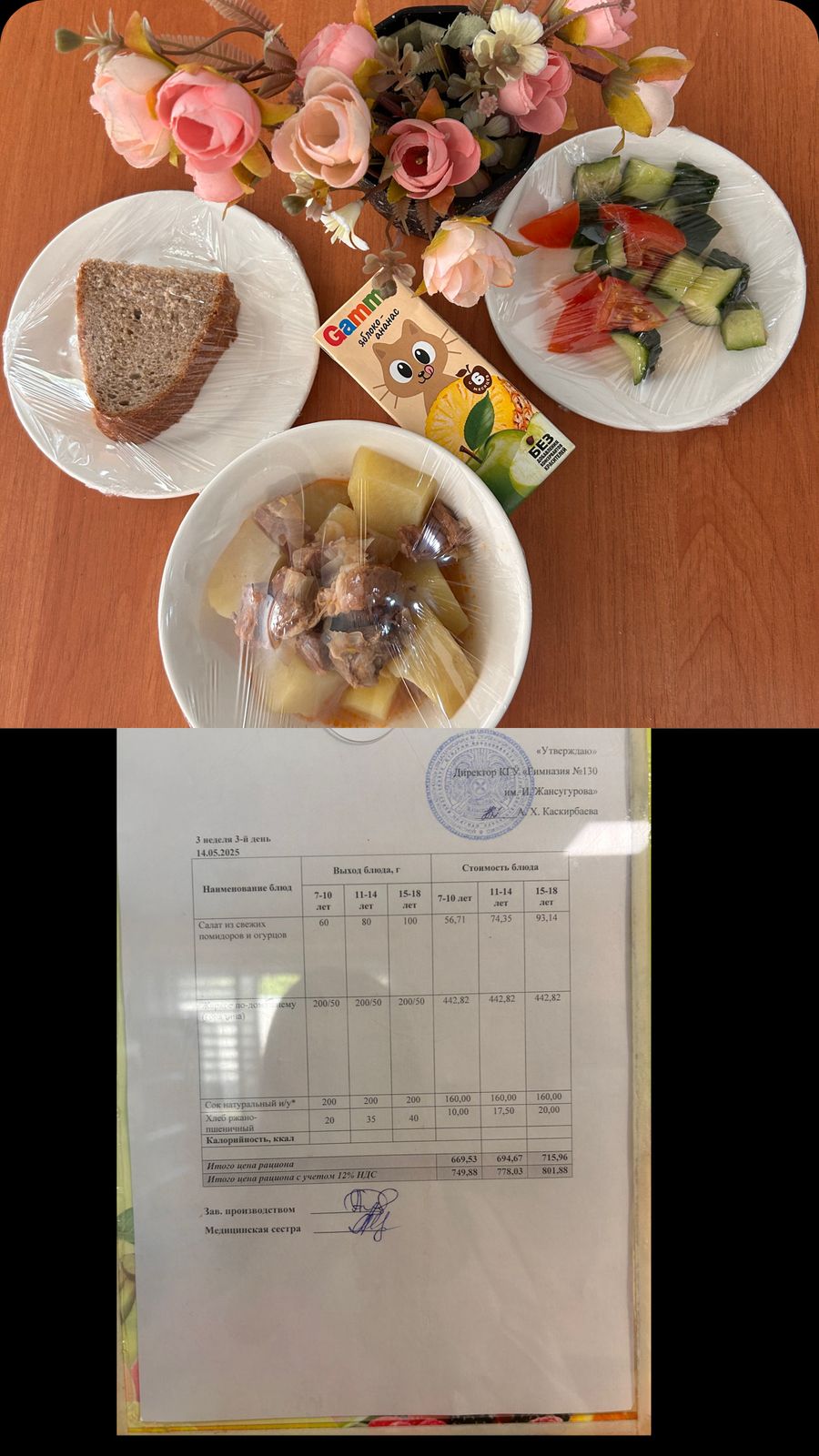 2025 жылдың 14 мамырына арналған Ас мәзір