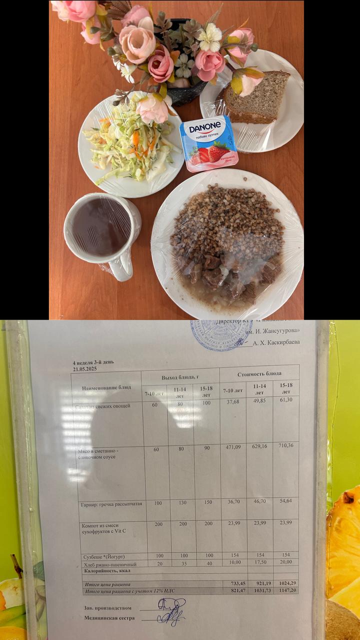 2025 жылдың 21 мамырына арналған Ас мәзір