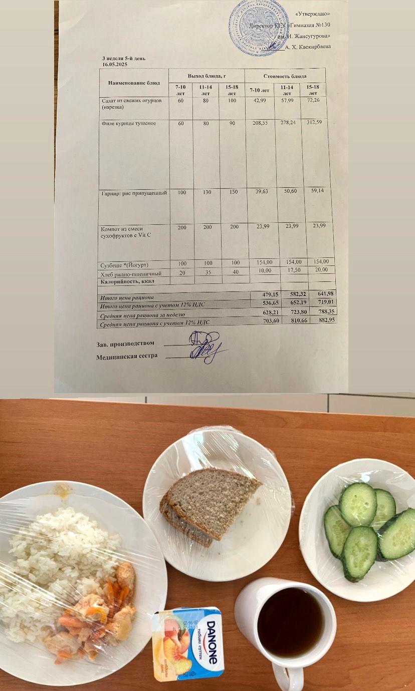 2025 жылдың 16 мамырына арналған Ас мәзір