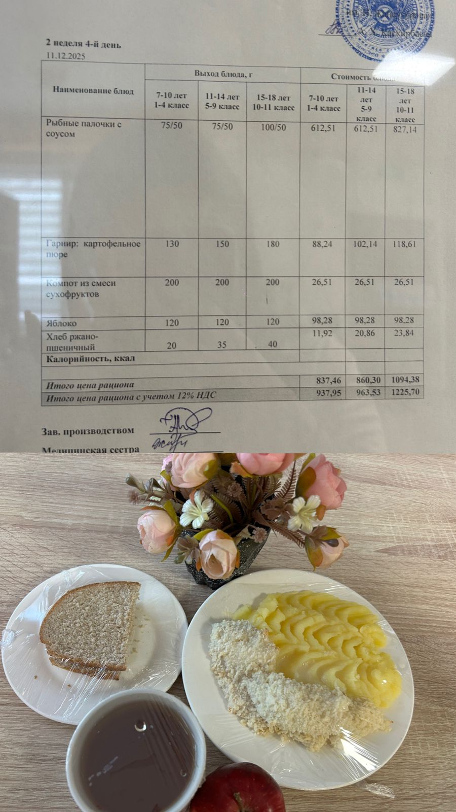 2025 жылдың 11 Желтоқсанына арналған Ас мәзірі